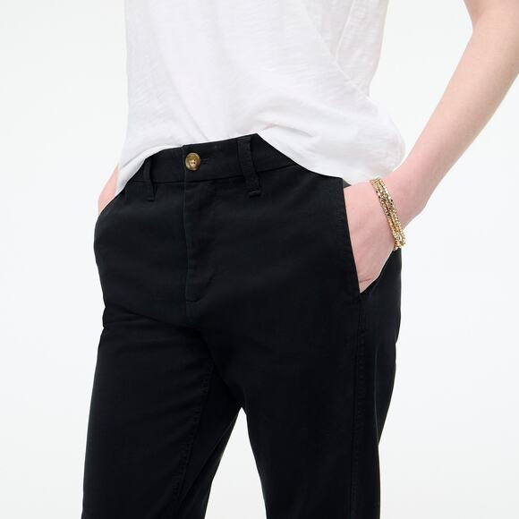 J.Crew Factory High-rise girlfriend chino pant black 16 - Picture 2 of 3